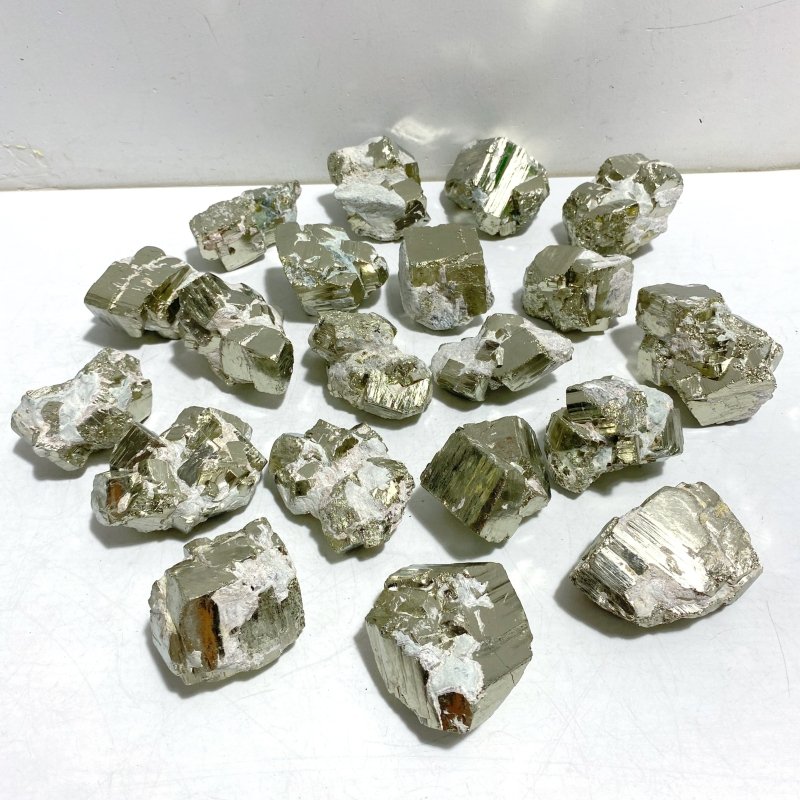 20 Pieces Raw Pyrite Specimen - Wholesale Crystals
