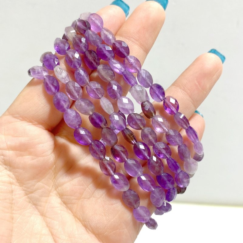 20 Types Cut Faceted Oval Shape Bracelet Caribbean Calcite Moss Agate Rhodonite Wholesale - Wholesale Crystals