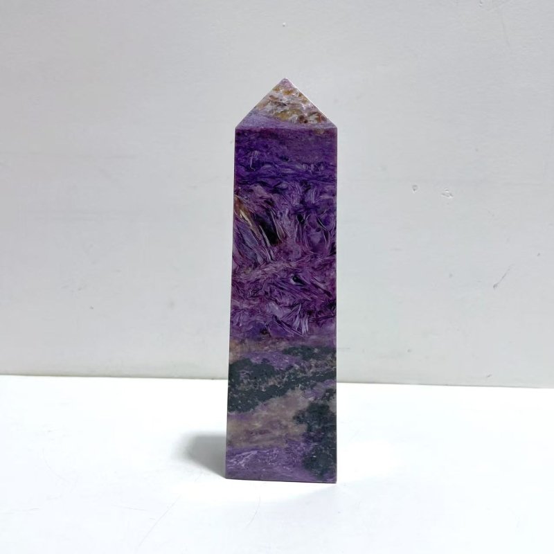 20.8CM Charoite Tower Point For Collection - Wholesale Crystals