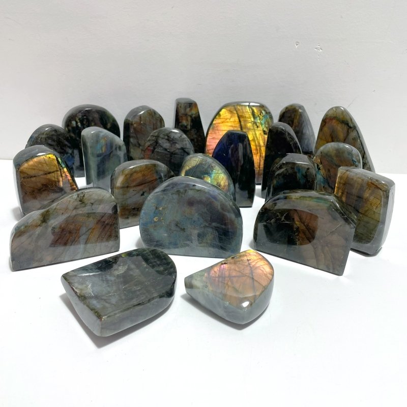 22 Pieces Beautiful High Quality Polished Labradorite Free Form - Wholesale Crystals