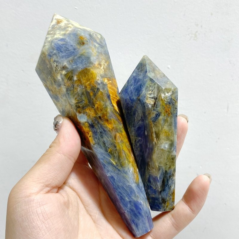22 Pieces Blue Kyanite Mixed Quartz Magic Scepter Wand Closeout -Wholesale Crystals