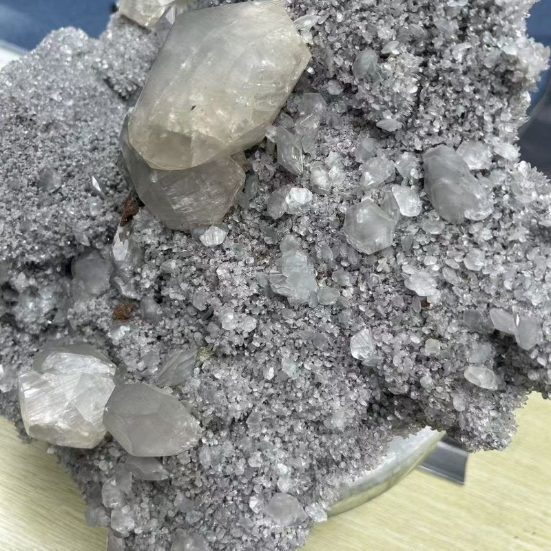 22.5KG Clear Quartz Cluster Mixed Apophyllite Pyrite Mineral Specimen (Sea Freight Only) -Wholesale Crystals
