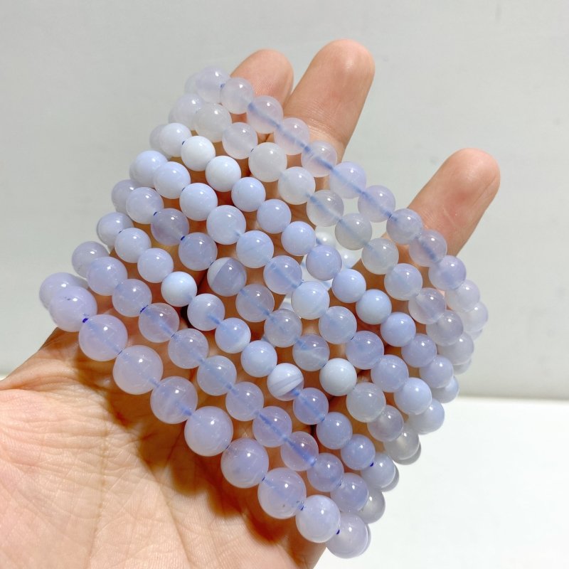 23 Pieces Blue Chalcedony Bracelets -Wholesale Crystals