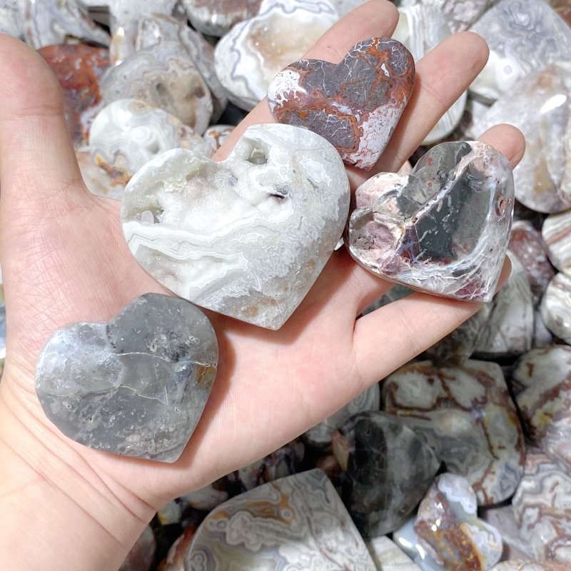 231 Pieces Moroccan Agate Heart (Sea Freight Only) -Wholesale Crystals