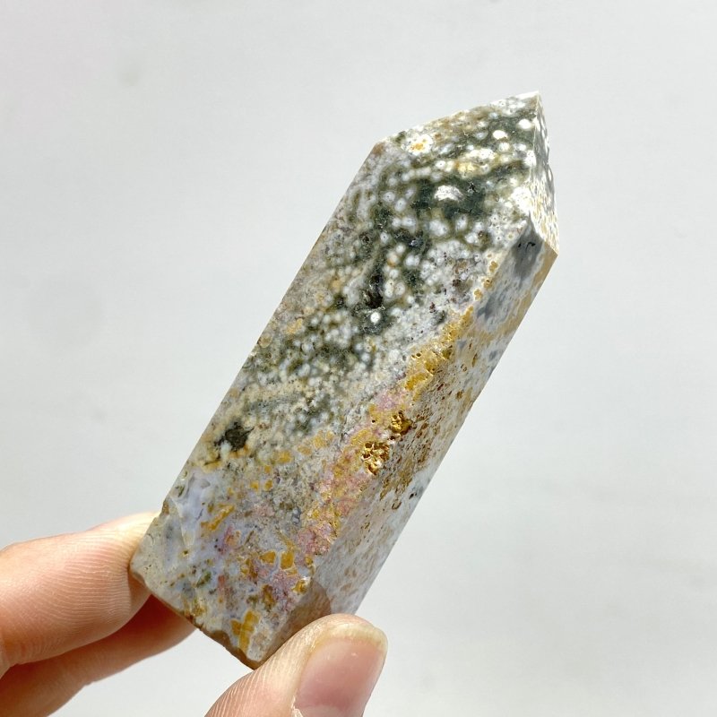 26 Pieces Beautiful Vein Ocean Jasper Four - sided Tower Points - Wholesale Crystals