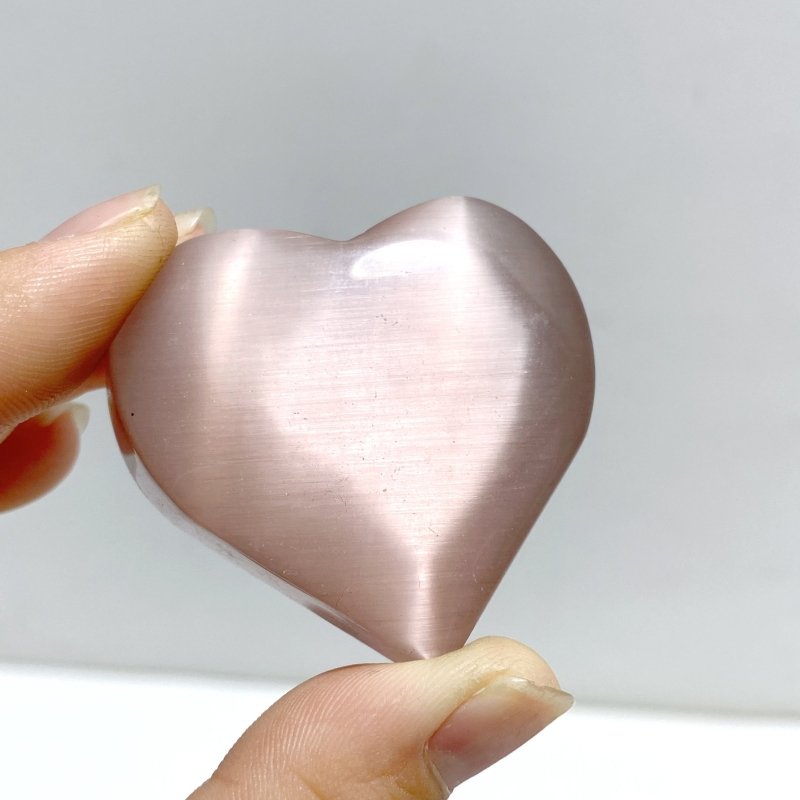 26 Pieces Purple Glass Cat Eye Heart - Wholesale Crystals