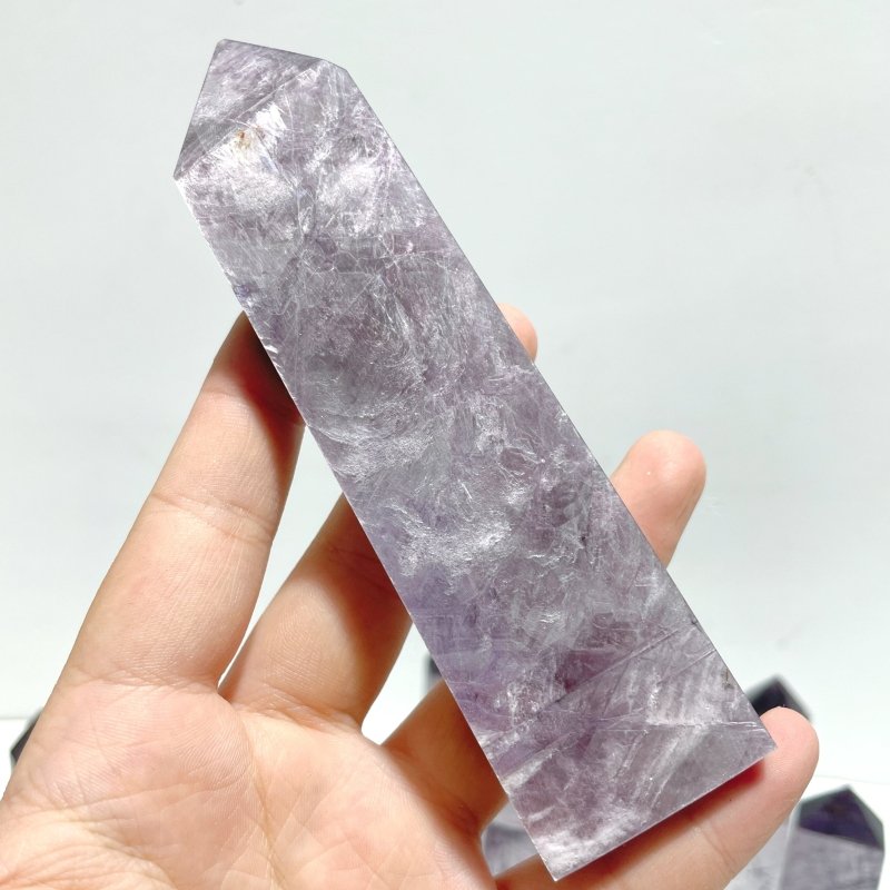 26 Pieces Purple Spark Lepidolite Four - Sided Tower - Wholesale Crystals