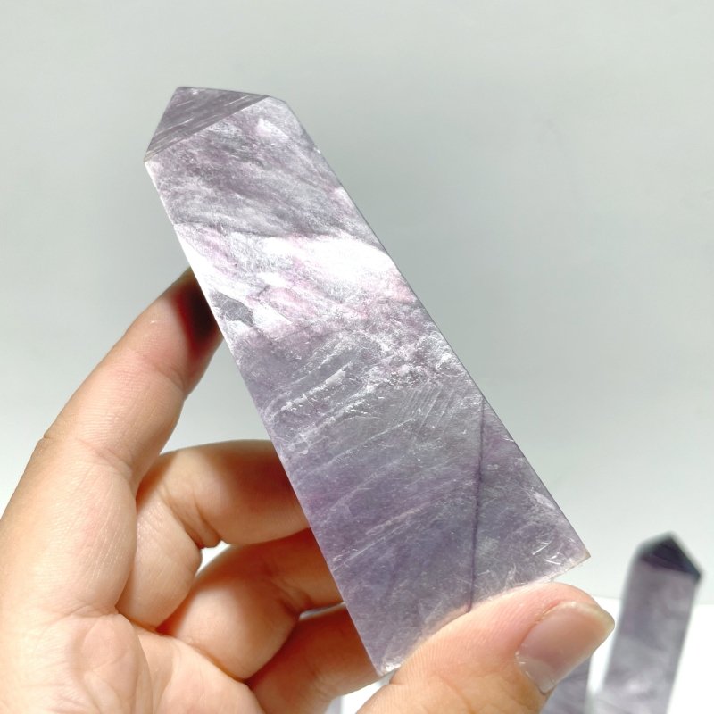 26 Pieces Purple Spark Lepidolite Four - Sided Tower - Wholesale Crystals