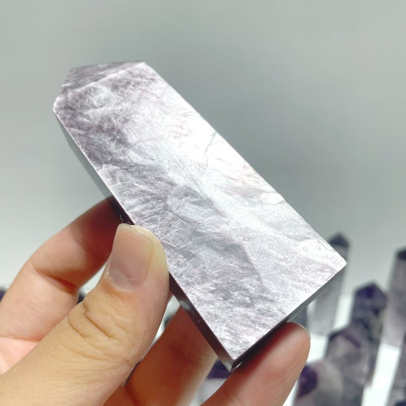 26 Pieces Purple Spark Lepidolite Four - Sided Tower - Wholesale Crystals