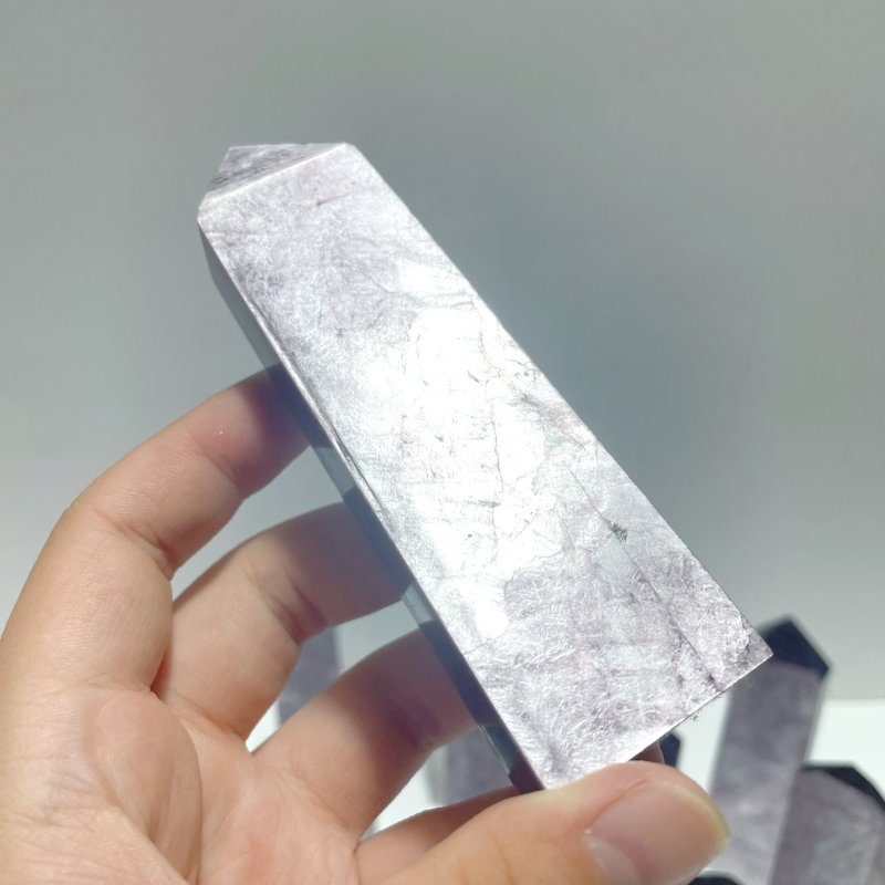 26 Pieces Purple Spark Lepidolite Four - Sided Tower - Wholesale Crystals