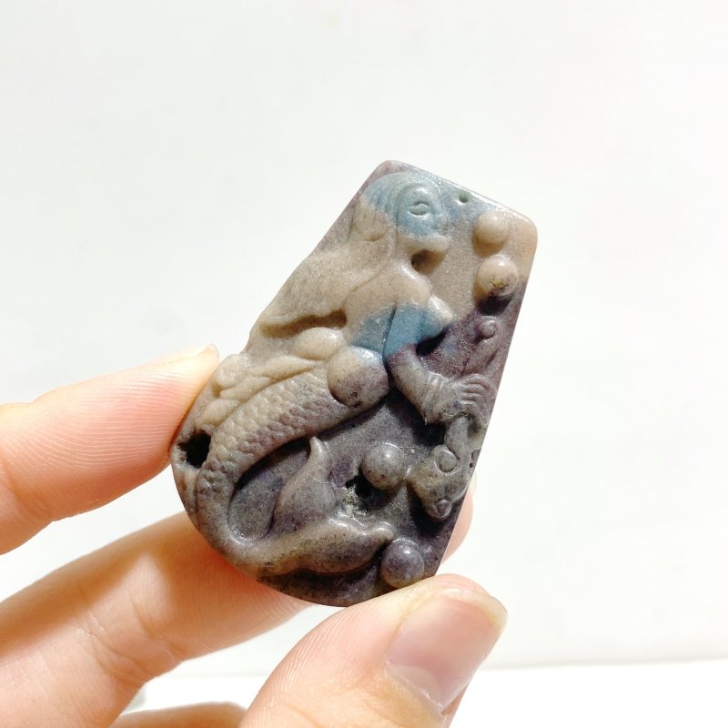 27 Pieces Natural Trolleite Stone Mermaid Carving Closeout - Wholesale Crystals