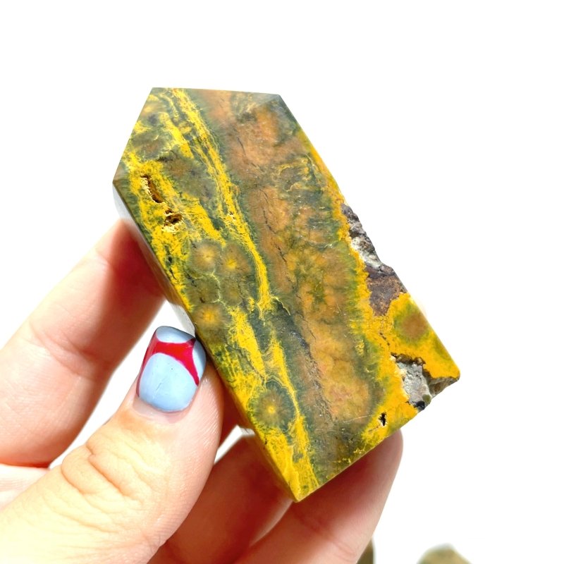 28 Pieces Ocean Jasper Four - sided Point 5 - Wholesale Crystals