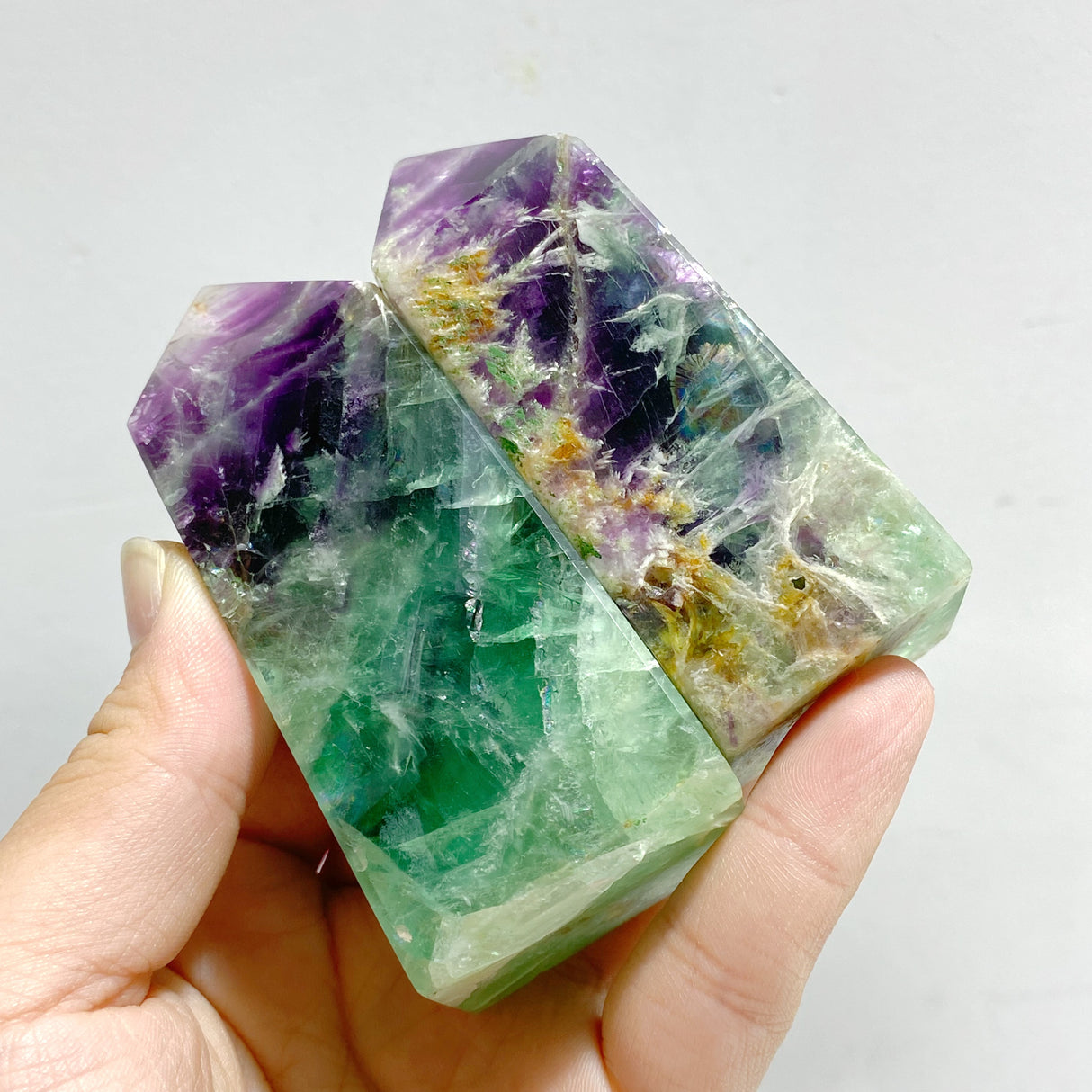 26 Pieces Feather Fluorite Four-sided Tower