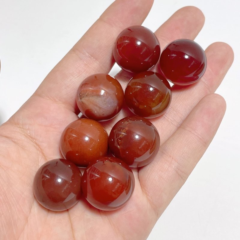 2cm Red&Orange Carnelian Spheres Wholesale - Wholesale Crystals