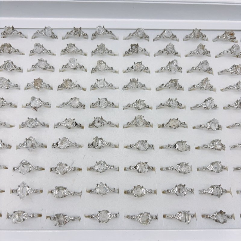 2Types Raw Stone Tibet Quartz Crystal Aquamarine Crystal Ring Wholesale -Wholesale Crystals