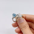 2Types Raw Stone Tibet Quartz Crystal Aquamarine Crystal Ring Wholesale -Wholesale Crystals