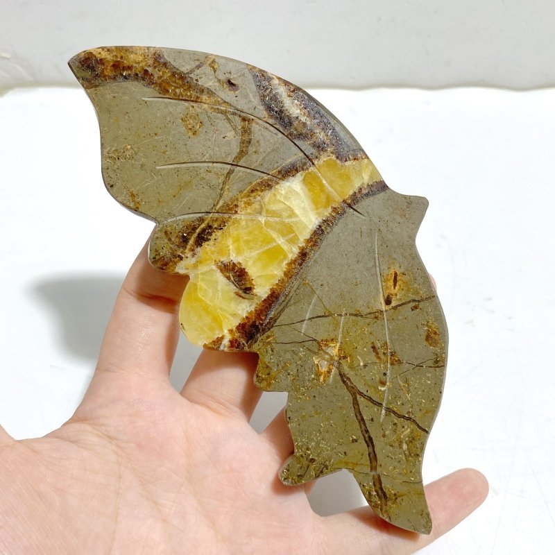 3 Pairs Septarian Butterfly Wing Carving With Stand 6 -Wholesale Crystals