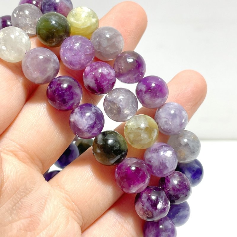 3 Pieces 10mm Colorful Spark Mica Mixed Color Bracelet - Wholesale Crystals