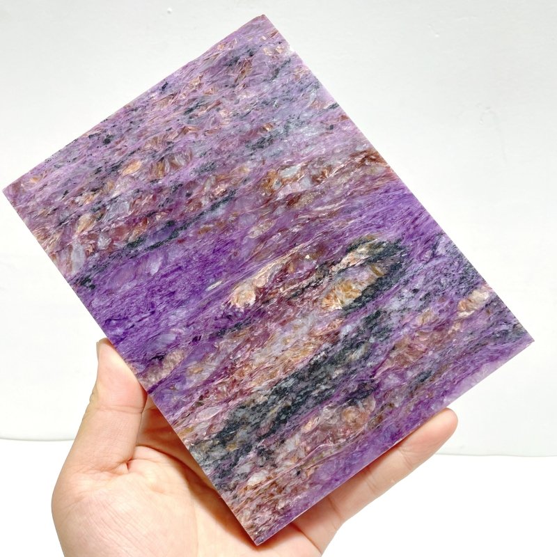 3 Pieces Beautiful High Quality Charoite Slab - Wholesale Crystals