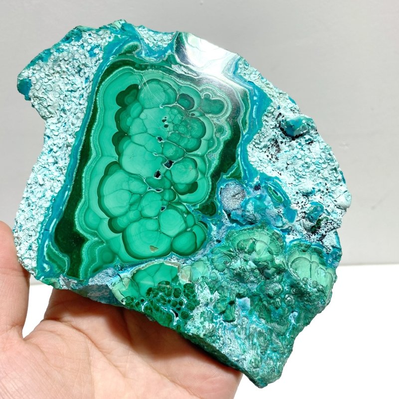 3 Pieces High Quality Chrysocolla Mixed Malachite Slab Specimen - Wholesale Crystals