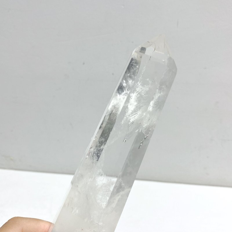 3 Pieces Large Clear Quartz Points With Stand - Wholesale Crystals
