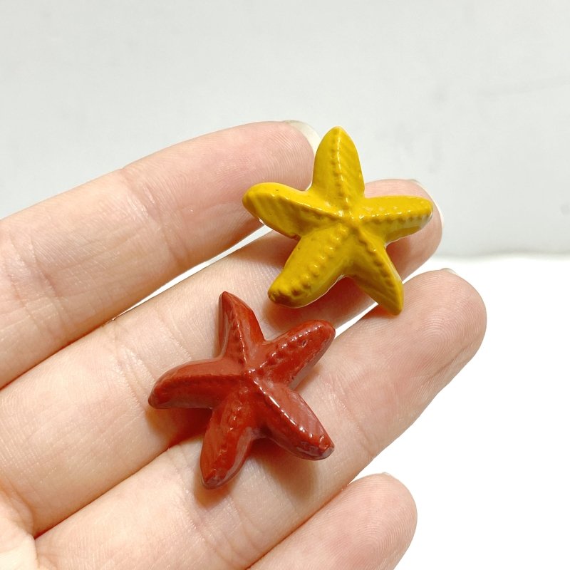 3 Types Starfish Carving Wholesale Tiger Eye Mookaite -Wholesale Crystals