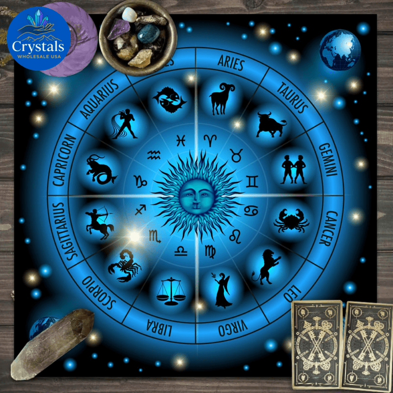 3 Zodiac Starry Sky Tarot Tablecloth - Wholesale Crystals