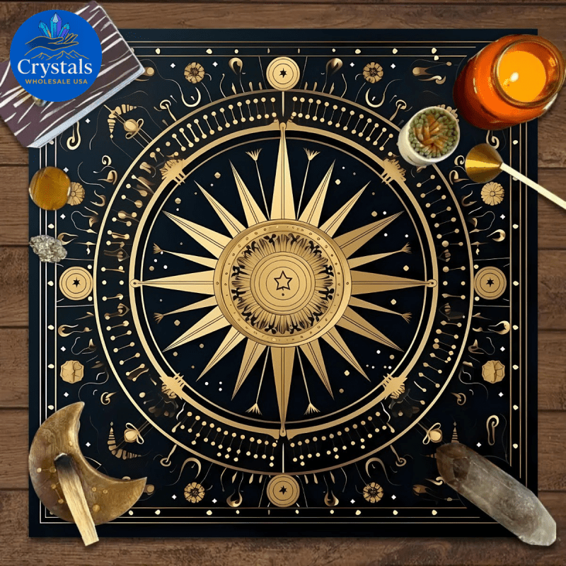 3 Zodiac Starry Sky Tarot Tablecloth - Wholesale Crystals