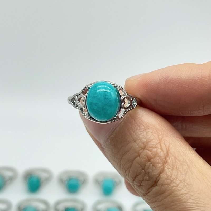31 Pieces Beautiful Deep Blue Amazonite Ring -Wholesale Crystals
