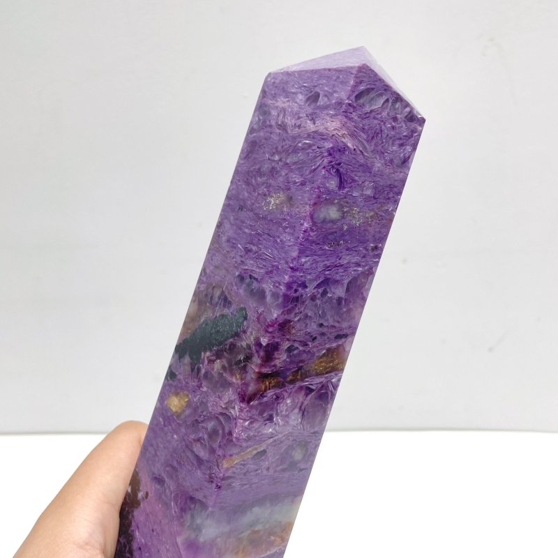33.5CM Large Charoite Tower For Collection - Wholesale Crystals
