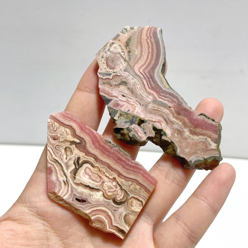 34 Pieces Rhodochrosite Slab - Wholesale Crystals