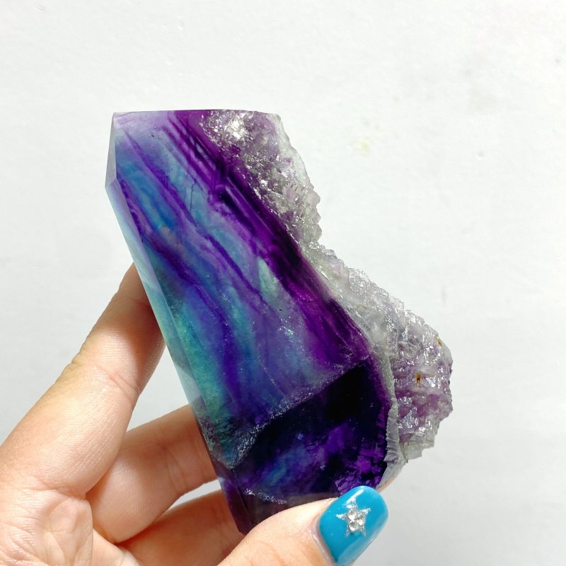 35 Pieces Rainbow Fluorite Raw Side Tower - Wholesale Crystals