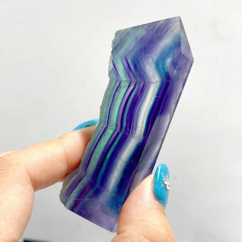 35 Pieces Rainbow Fluorite Raw Side Tower - Wholesale Crystals