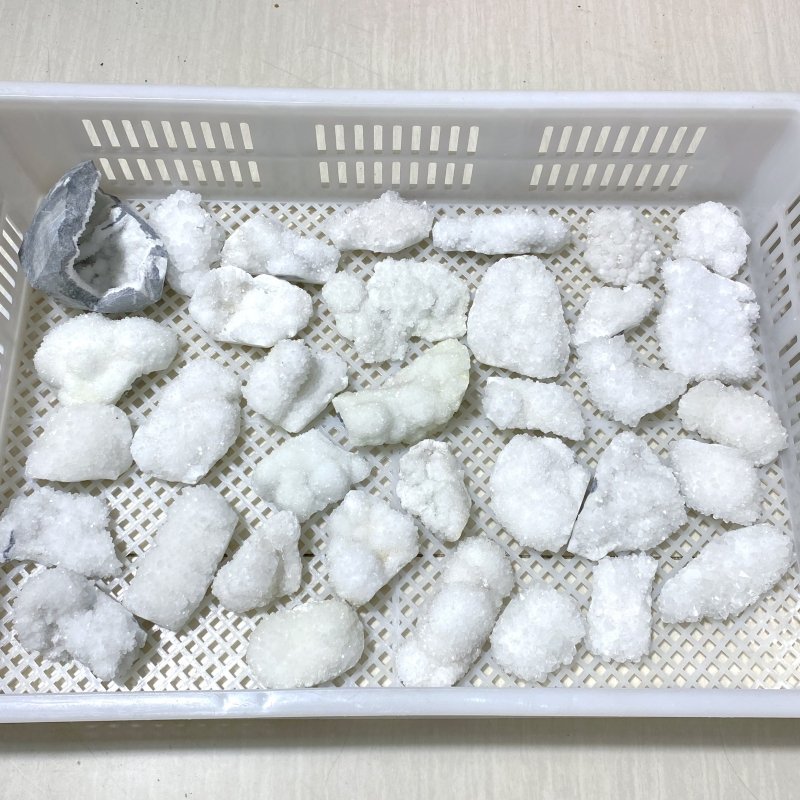 35 Pieces Raw Clear Quartz Cluster Specimen For Collection - Wholesale Crystals