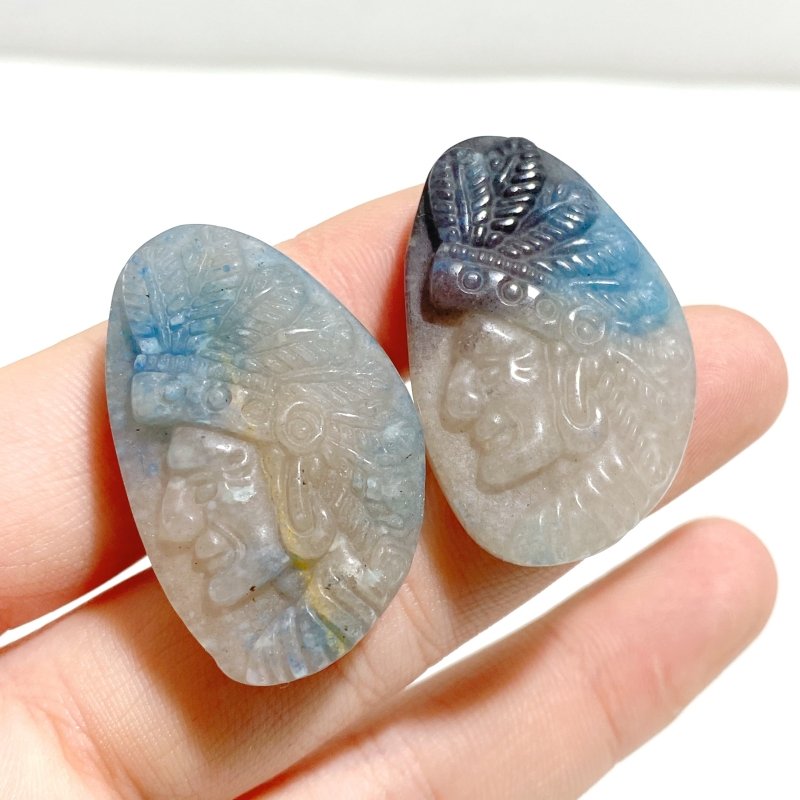 36 Pieces Trolleite Stone Indians Avatar Carving Clearance - Wholesale Crystals