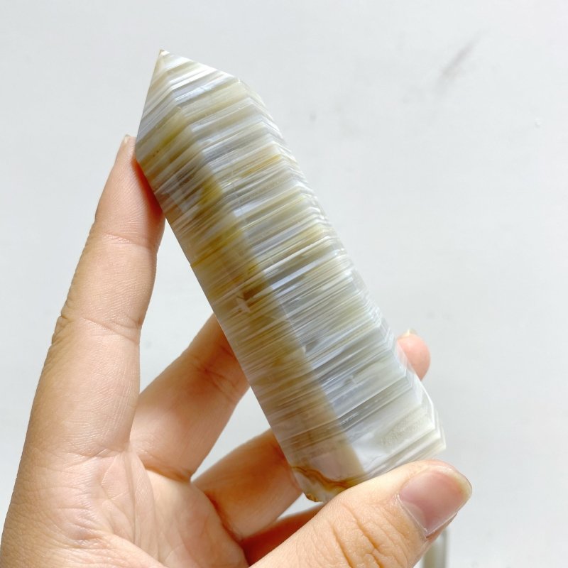 38 Pieces Stripe Agate Tower Points -Wholesale Crystals