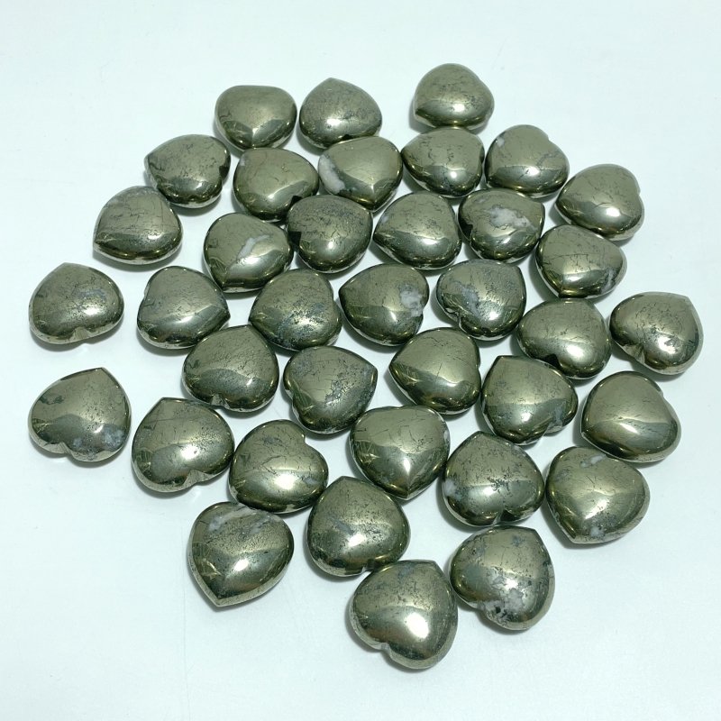 3CM Pyrite Heart Wholesale - Wholesale Crystals