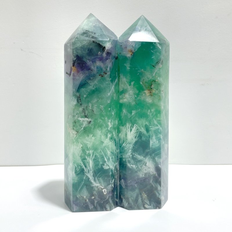 4 Pieces Double Point Feather Fluorite - Wholesale Crystals