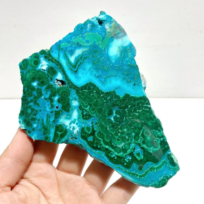 4 Pieces High Quality Chrysocolla Mixed Malachite Slab Specimen 6 - Wholesale Crystals