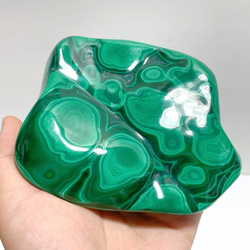 4 Pieces High Quality Polished Malachite Free Form - Wholesale Crystals