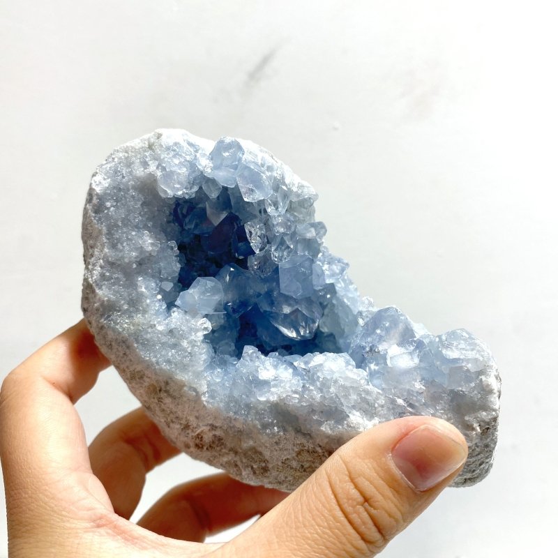 4 Pieces Large Blue Celestite Cluster Home Decor - Wholesale Crystals