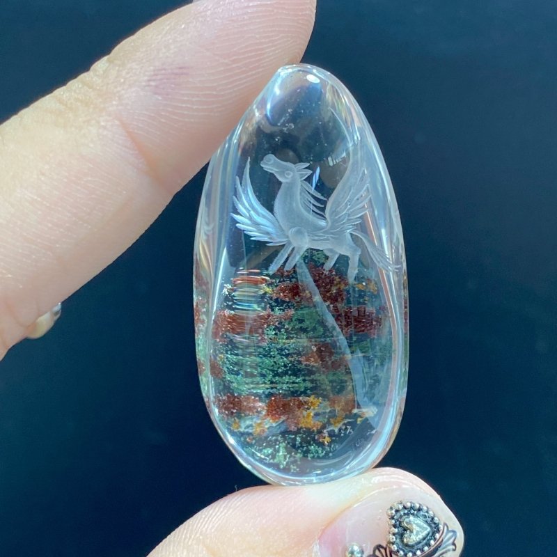 4 Pieces Pegasus Garden Quartz Inner Scene Carving -Wholesale Crystals