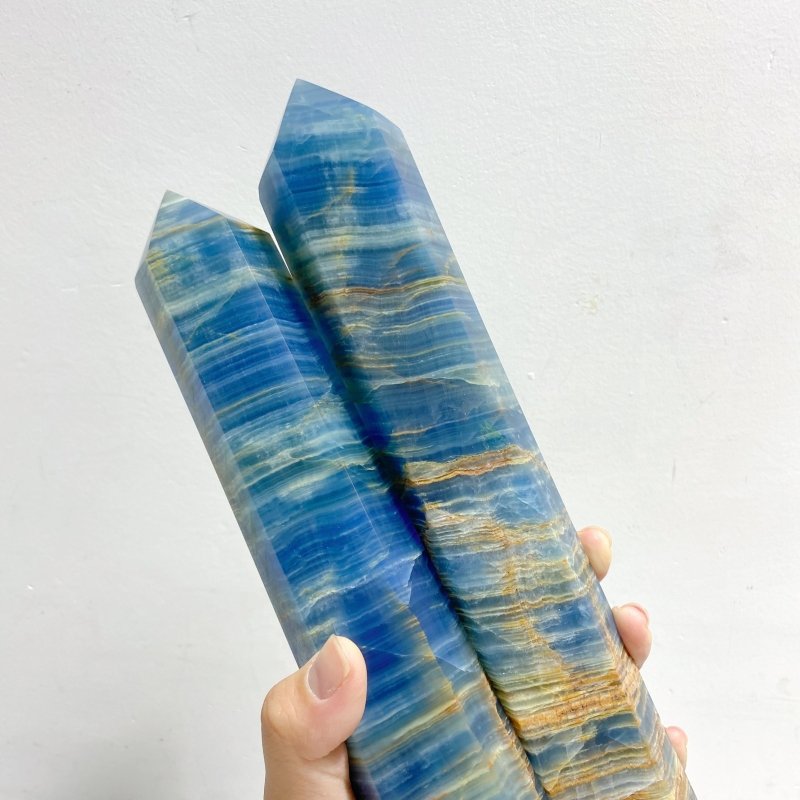 4 Pieces Tall High Quality Deep Blue Onyx Point -Wholesale Crystals