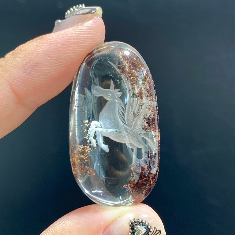 4 Pieces Unicorn Garden Quartz Inner Scene Carving -Wholesale Crystals