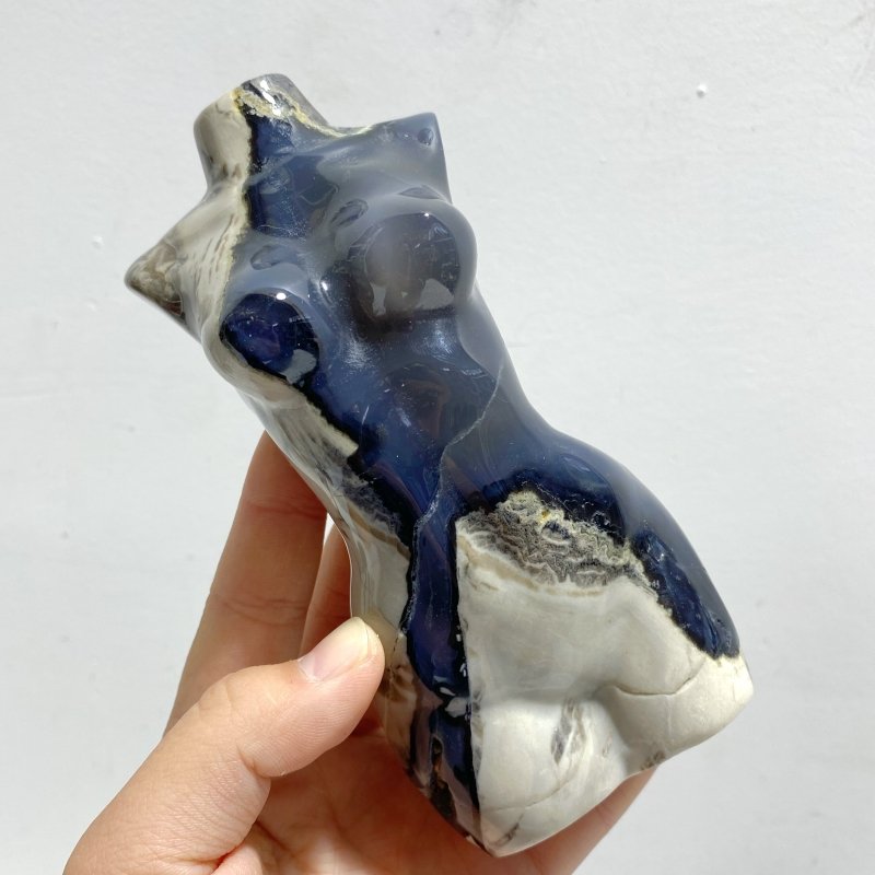 4 Pieces Volcano Agate Goddess Carving (UV - Reactive) - Wholesale Crystals