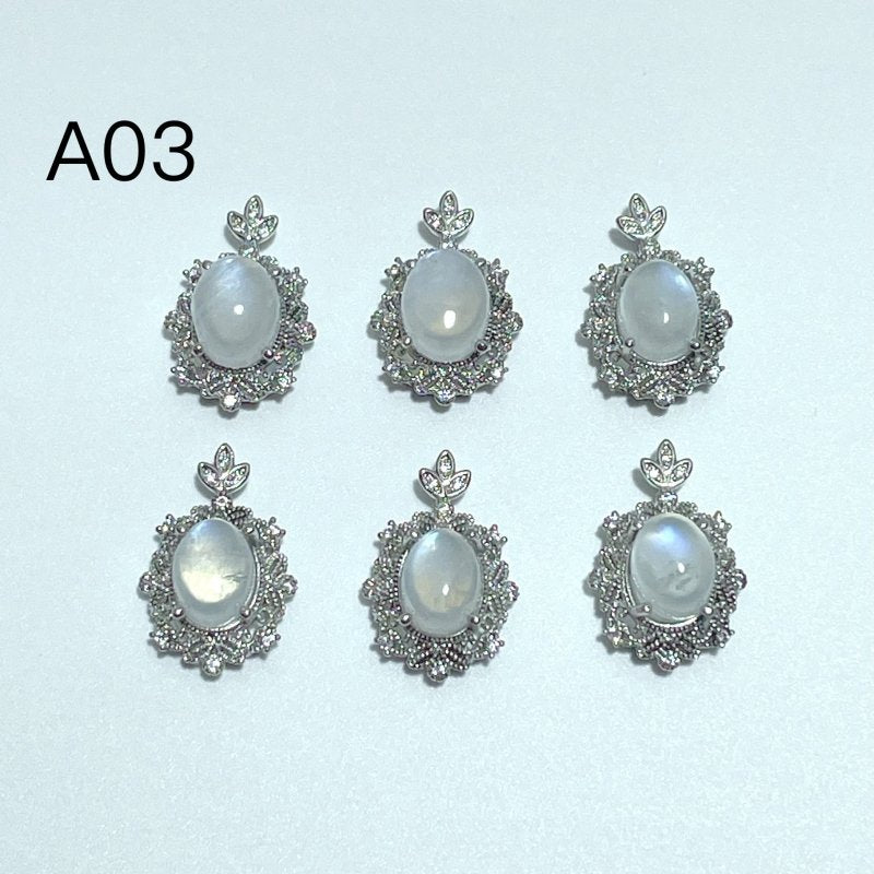 4 Styles Moonstone Pendant Wholesale - Wholesale Crystals