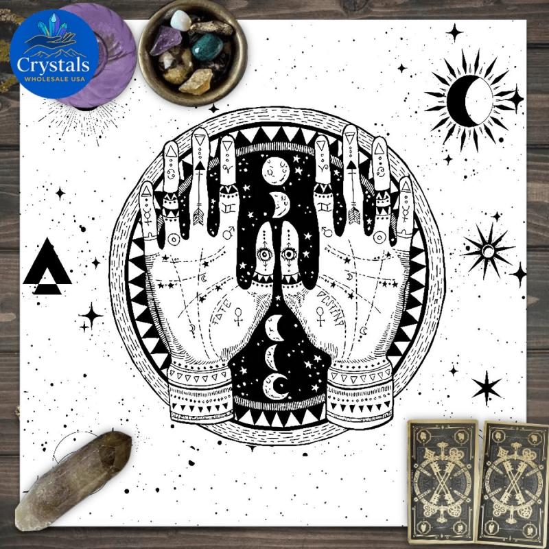 4 Zodiac Altar(1 - 1) Tarot Tablecloth - Wholesale Crystals
