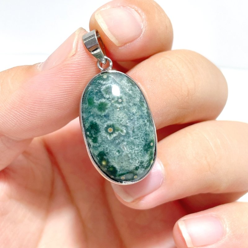 42 Pieces 8th Vein Ocean Japser Pendants - Wholesale Crystals