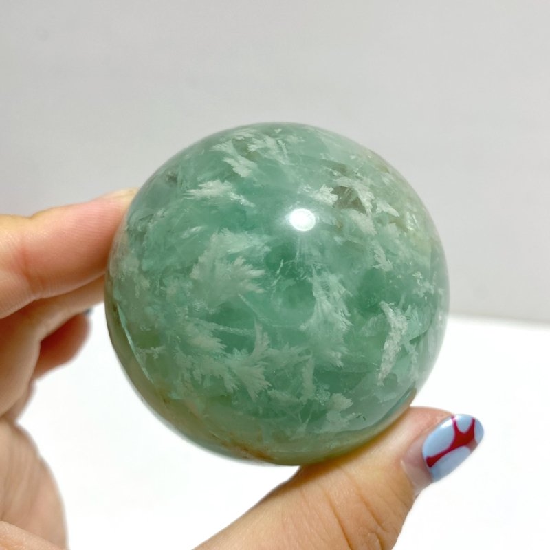 42 Pieces Beautiful Feather Fluorite Sphere Balls - Wholesale Crystals
