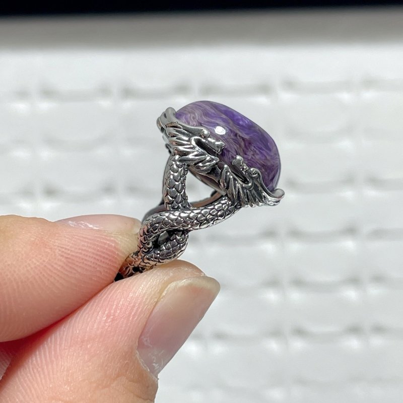 43 Pieces Charoite Different Styles Ring 5 - Wholesale Crystals